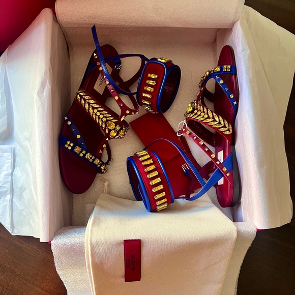 Valentino rhinestone multicolor sandals - Picture 6 of 13